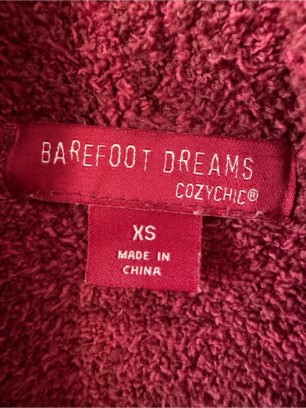Barefoot Dreams Open-Front Long Cardigan in Maroon - Picture 3 of 4